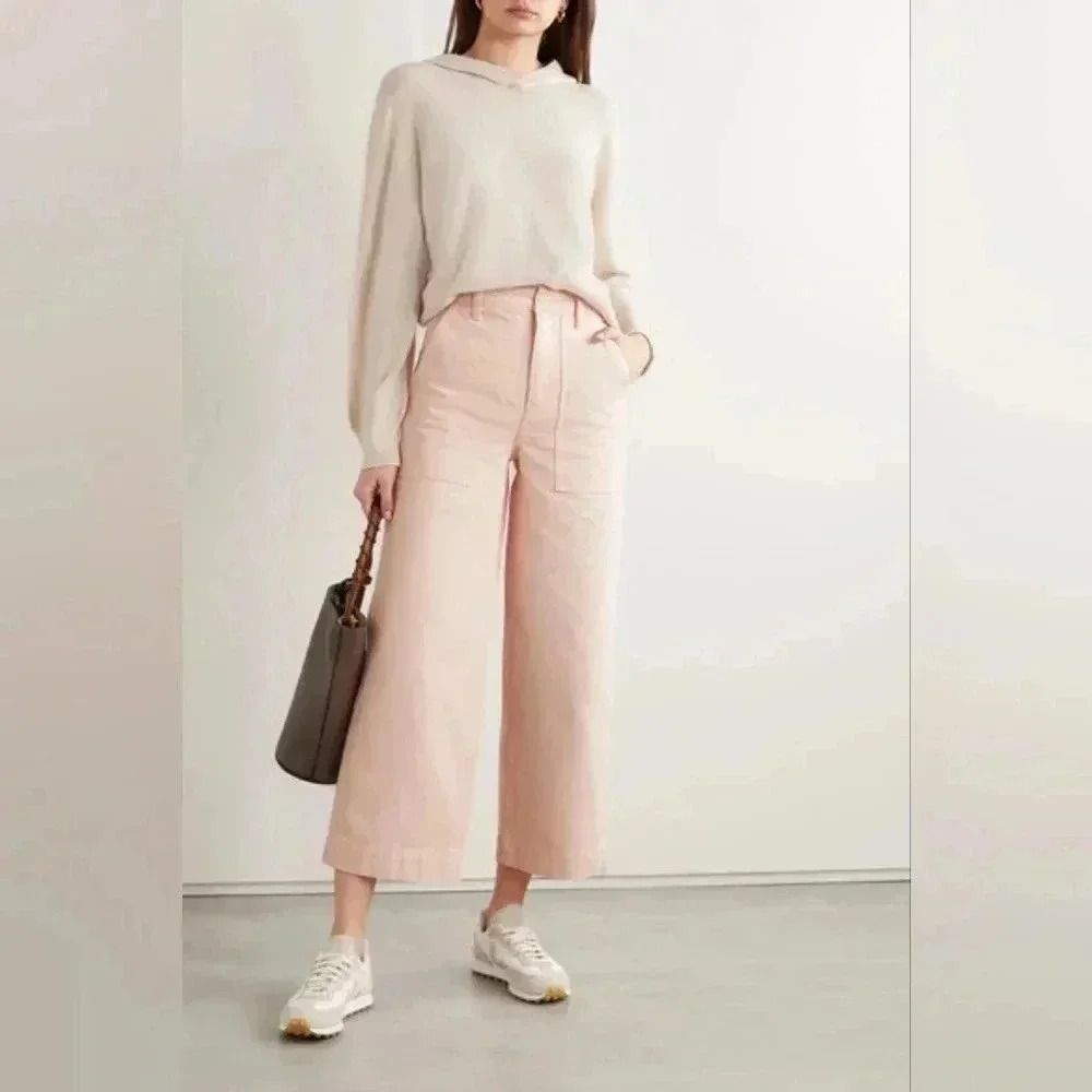 Alex Mill Blush Pink Wide-Leg Jeans